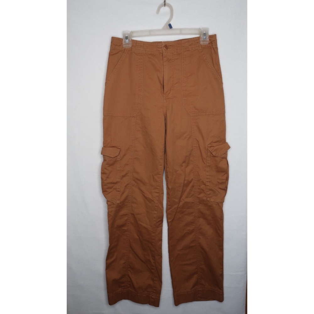 Abercrombie & Fitch Cargo Pants‎ Womens Sz 6 Brown Utility Straight Leg Y2K EUC - Picture 2 of 8
